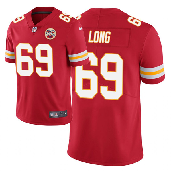 Men's Kansas City Chiefs #69 Kyle Long Red Limited Stitched NFL Jersey